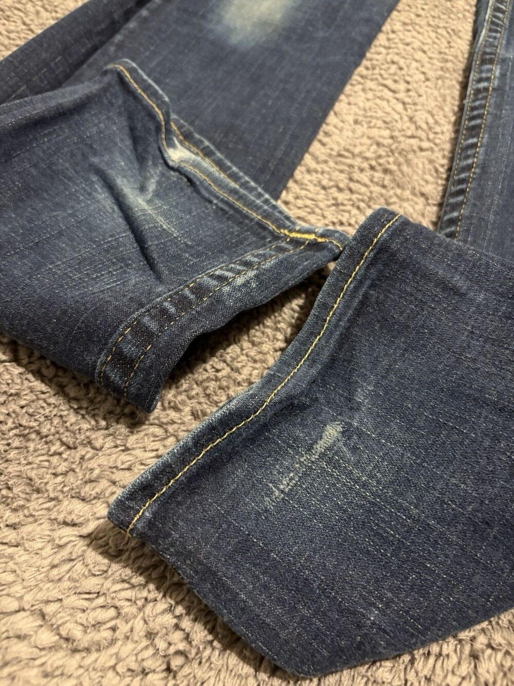 WOMENS TRUE RELIGION JOEY GOLD SEQUINS HORSESHOE BOOT CUT JEANS 29x32.5-Rare!! - Picture 10 of 11